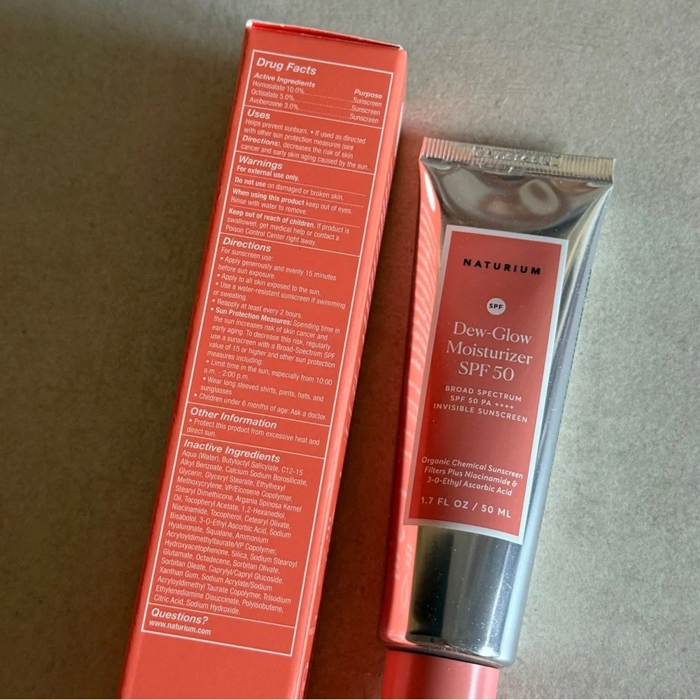Naturium Dew-Glow Moisturizer SPF 50 Full Size Expires 08/2025